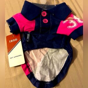NWT Izod jersey for XS dog in blue and pink
